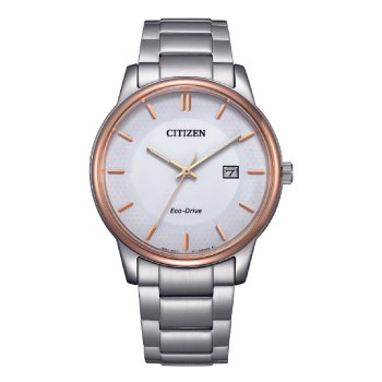 Citizen Gents Eco-Drive 50M Stainless Steel White Dial Watch - BM6979-74A NIXON, WATCH 
