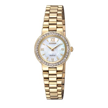 Citizen Ladies Eco-Drive Mother of Pearl Dial, Gold Tone Case & Band - EW9822-83D WATCH 