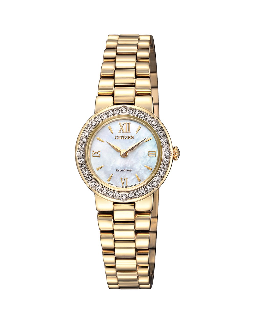 Citizen Ladies Eco-Drive Mother of Pearl Dial, Gold Tone Case & Band - EW9822-83D WATCH 