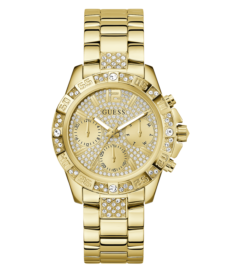 Guess Ladies Majesty Crystal Set Gold Dial/Case & Band Watch - GW0771L2 GUESS Guess Ladies Majesty Crystal Set Gold Dial/Case & Band Watch - GW0771L2 GUESS