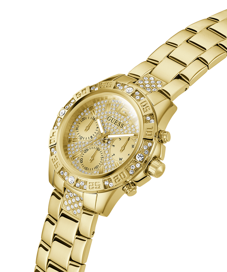 Guess Ladies Majesty Crystal Set Gold Dial/Case & Band Watch - GW0771L2 GUESS Guess Ladies Majesty Crystal Set Gold Dial/Case & Band Watch - GW0771L2 GUESS