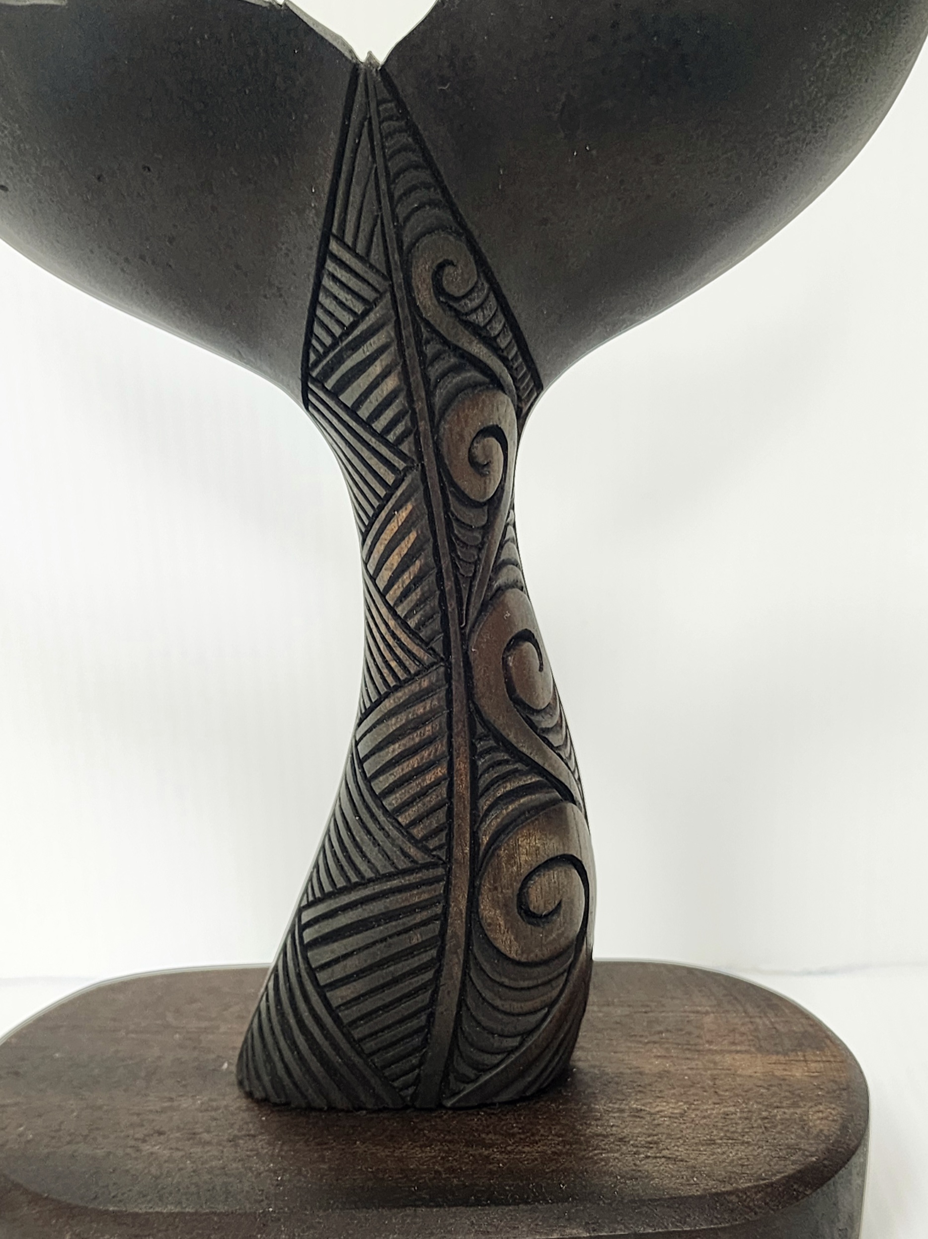 Wooden Carved Whale Tail On Base - Small NIXON, WATCH Wooden Carved Whale Tail On Base - Small NIXON, WATCH