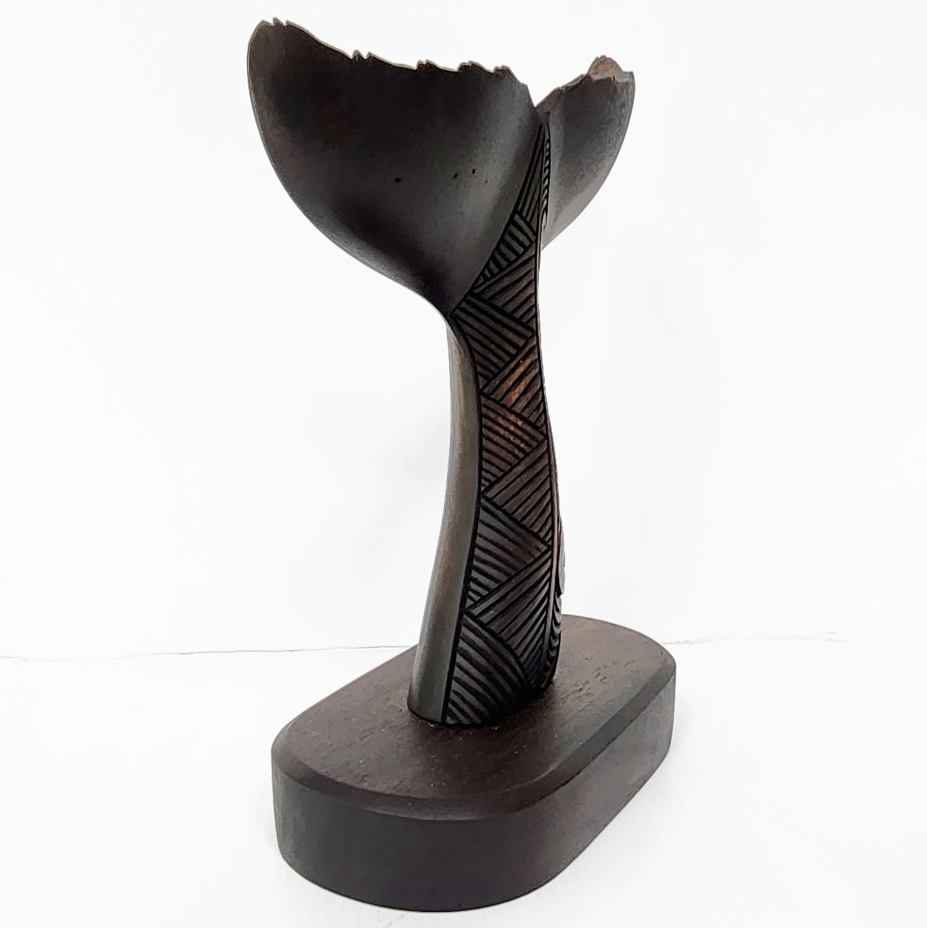 Wooden Carved Whale Tail On Base - Small NIXON, WATCH Wooden Carved Whale Tail On Base - Small NIXON, WATCH