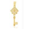 9ct Yellow Gold Open Filigree Compass Key Pendant