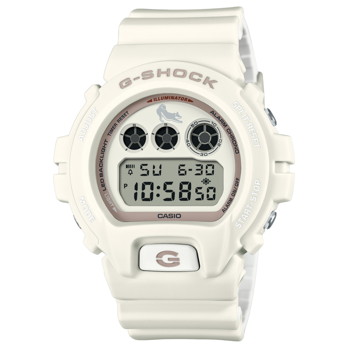 G-Shock Digi  Shiba Inc Lovers! 200M WR White Face & Resin Band - DW6900SHB-7D G-SHOCK 