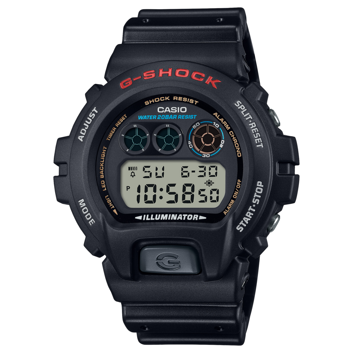 G-Shock Digital 200M WR Black Case & Band - DW6900U-1D CASIO 