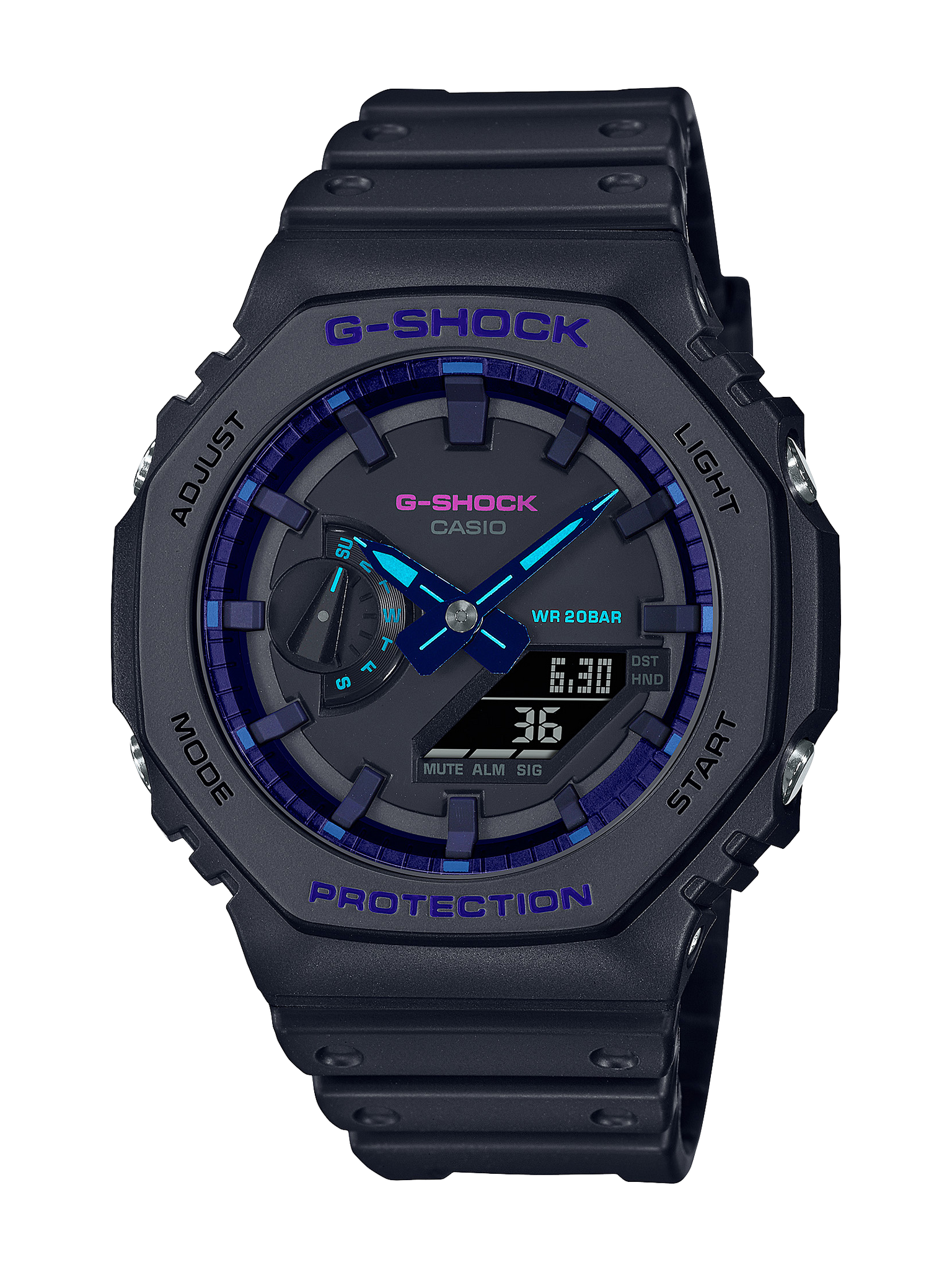 G-SHOCK Duel Virtual World 200M WR Black Case / Band - GA2100VB-1A G-SHOCK 