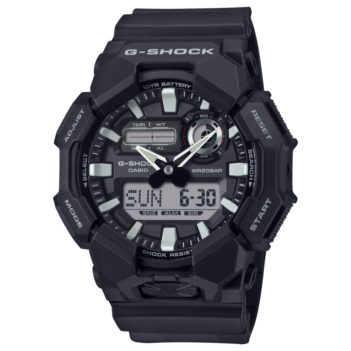 G-Shock Duo Rugged 200M WR Black Case & Resin Band - GA010-1A CASIO 