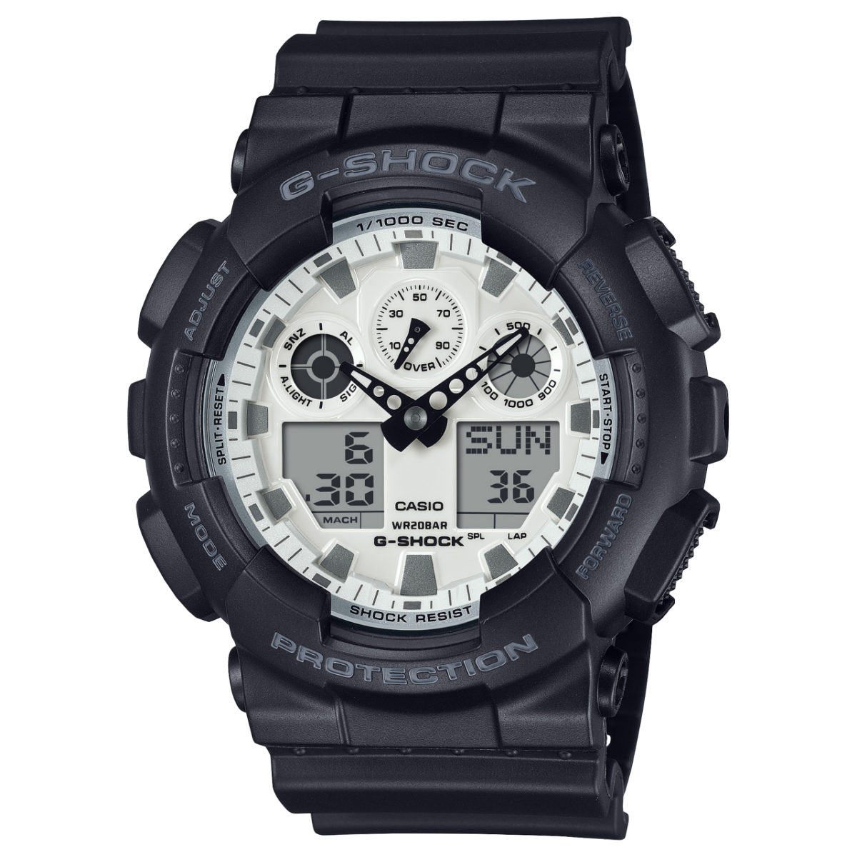 G-Shock Duo Black & White 200M WR Black Resin Band - GA-100WD-1A CASIO 