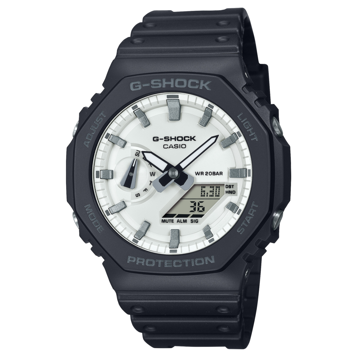 G-Shock Duo Black & White 200M WR Black Resin Band - GA2100WD-1A CASIO 