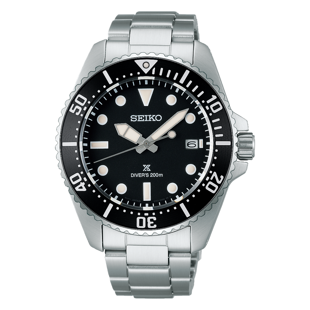 SEIKO Prospex Solar Divers 41mm Watch Black Dial - SNE597P1  
