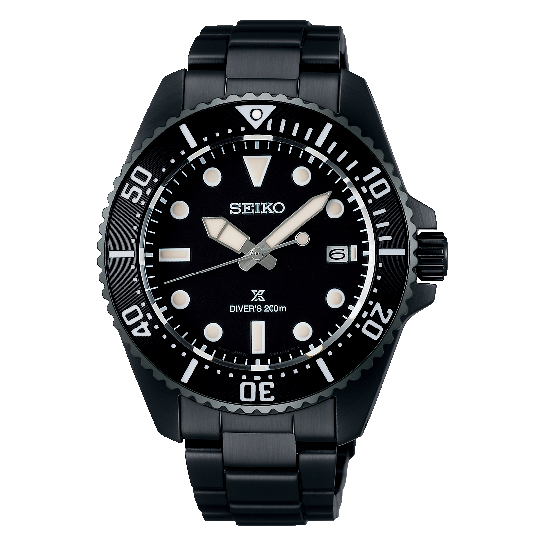SEIKO Prospex Solar Divers 41mm in All Black Watch - SNE599P1  