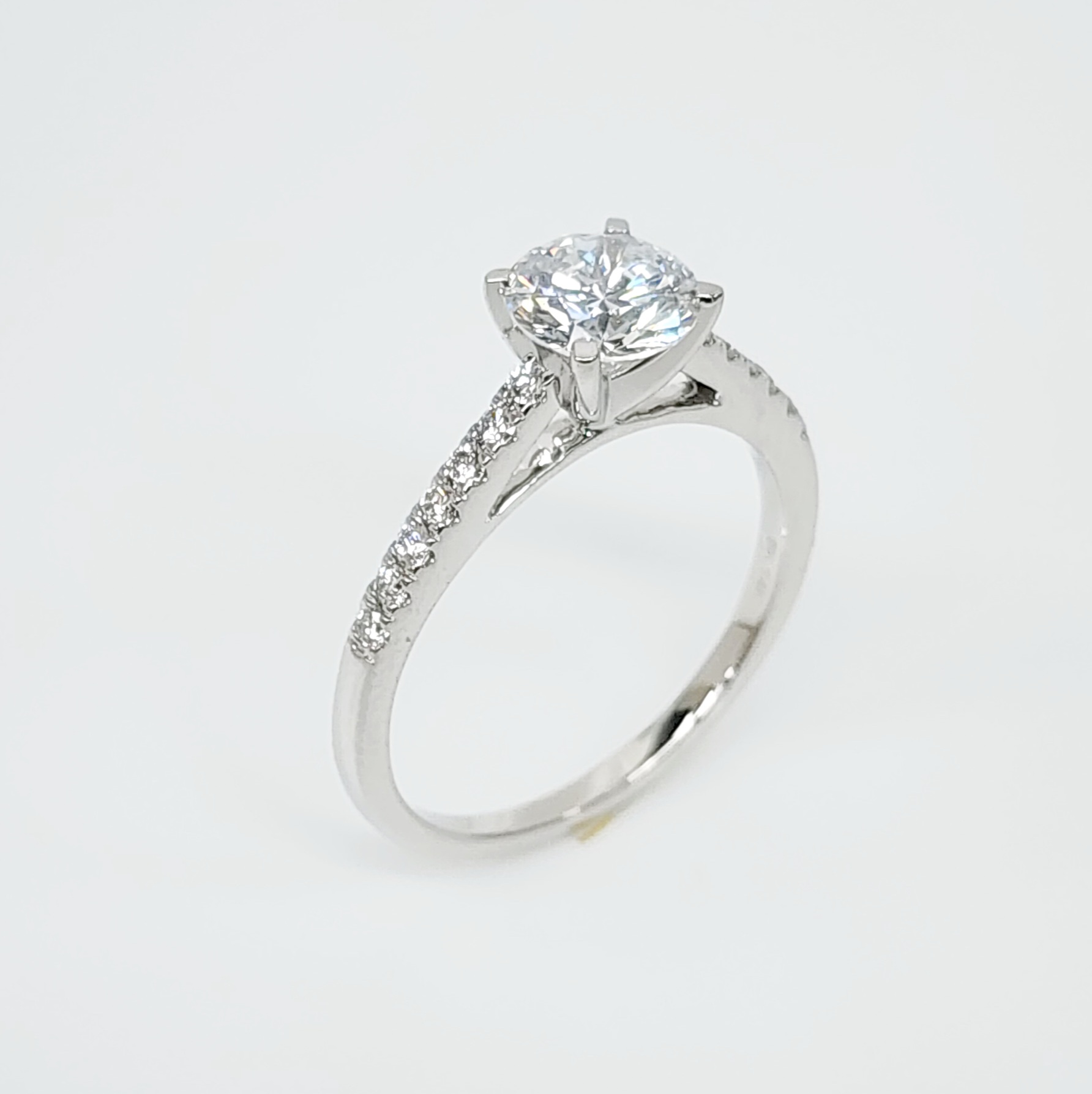 14ct White Gold Lab-Grown 1.20ct Round Cut Diamond Engagement Ring Gold Rings 14ct White Gold Lab-Grown 1.20ct Round Cut Diamond Engagement Ring Gold Rings