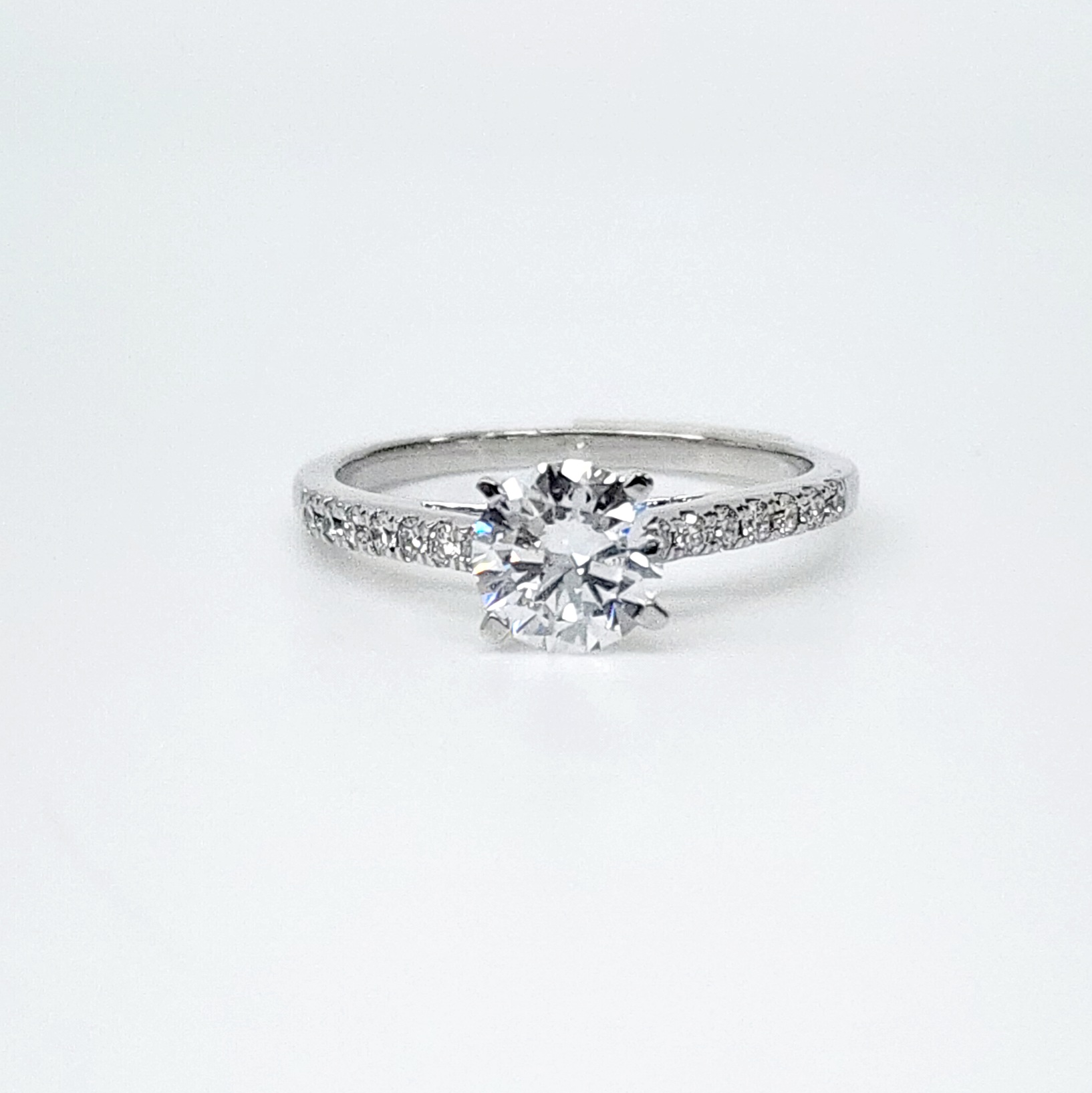 14ct White Gold Lab-Grown 1.20ct Round Cut Diamond Engagement Ring Gold Rings 14ct White Gold Lab-Grown 1.20ct Round Cut Diamond Engagement Ring Gold Rings