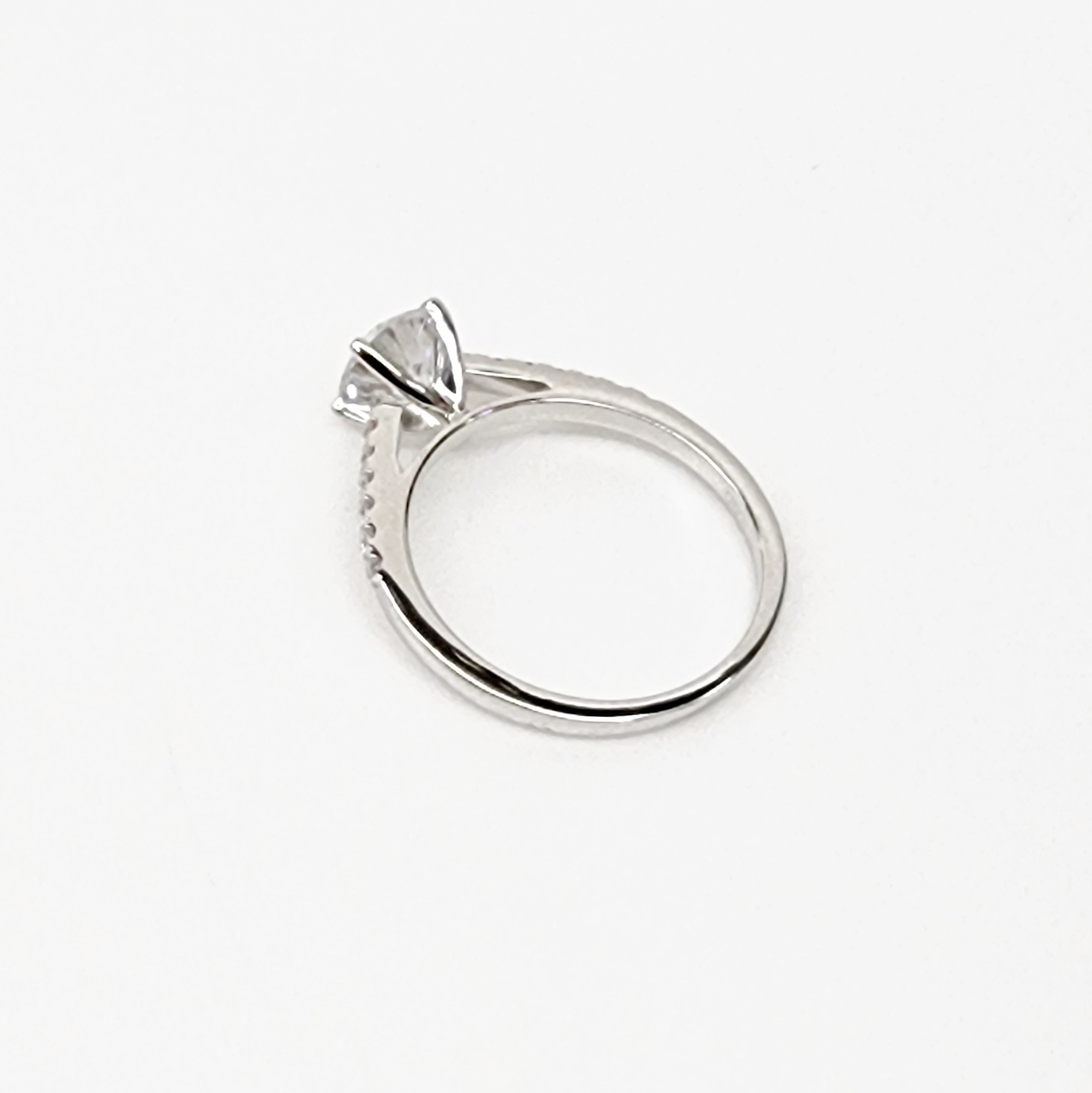 14ct White Gold Lab-Grown 1.20ct Round Cut Diamond Engagement Ring Gold Rings 14ct White Gold Lab-Grown 1.20ct Round Cut Diamond Engagement Ring Gold Rings