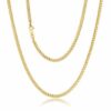 9ct Yellow Gold Squared Edge Hollow Curb Link 80 Gauge 3mm, 50cm