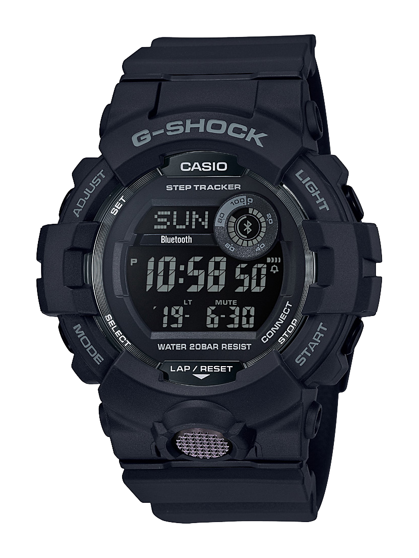G-Shock G-Squard Series Digital Bluetooth, Step Tracker 200M WR - GBD800-1B CASIO 