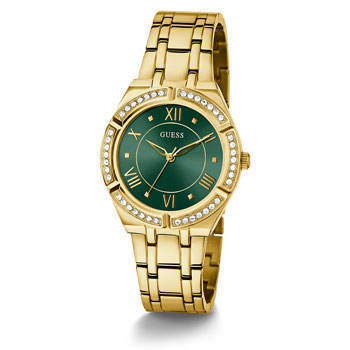 Guess Ladies Cosmo Green Dial Gold Case & Strap - GW0033L8 GUESS 