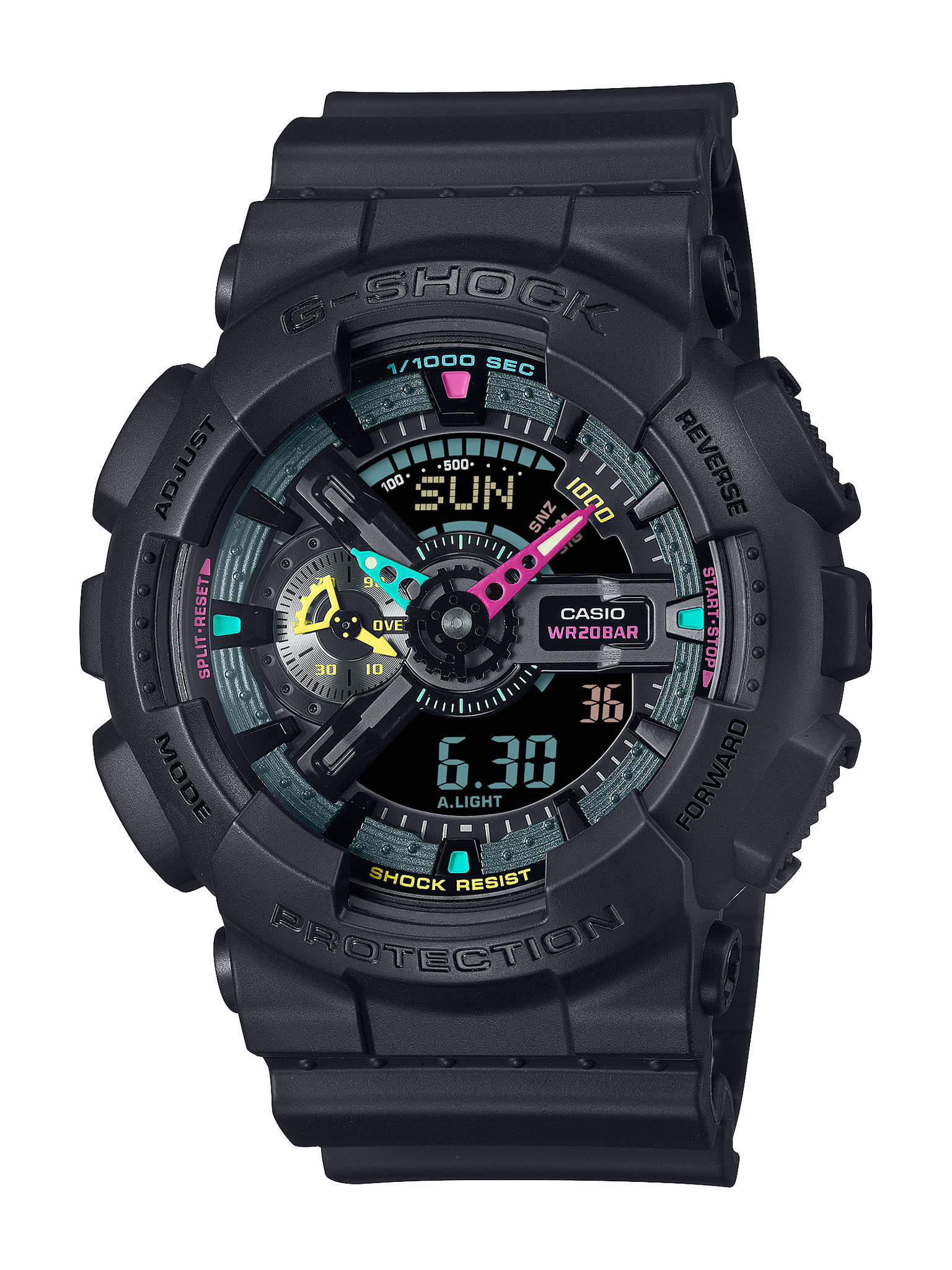 Casio G-Shock Duel Time  Black Case & Band 200M WR - GA110MF-1A G-SHOCK 