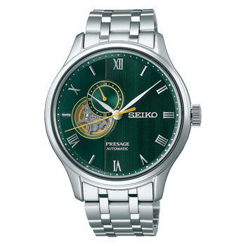 SEIKO Presage "Japanese Zen Garden" Automatic Green Dial Watch - SSA463J WATCH 