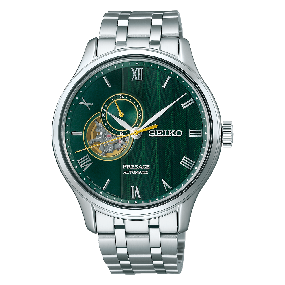 SEIKO Presage "Japanese Zen Garden" Automatic Green Dial Watch - SSA463J WATCH 