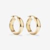 9ct Yellow Gold 5.5mm x 15mm Diameter Half Round Plain Hoop Earrings - 5ER0083