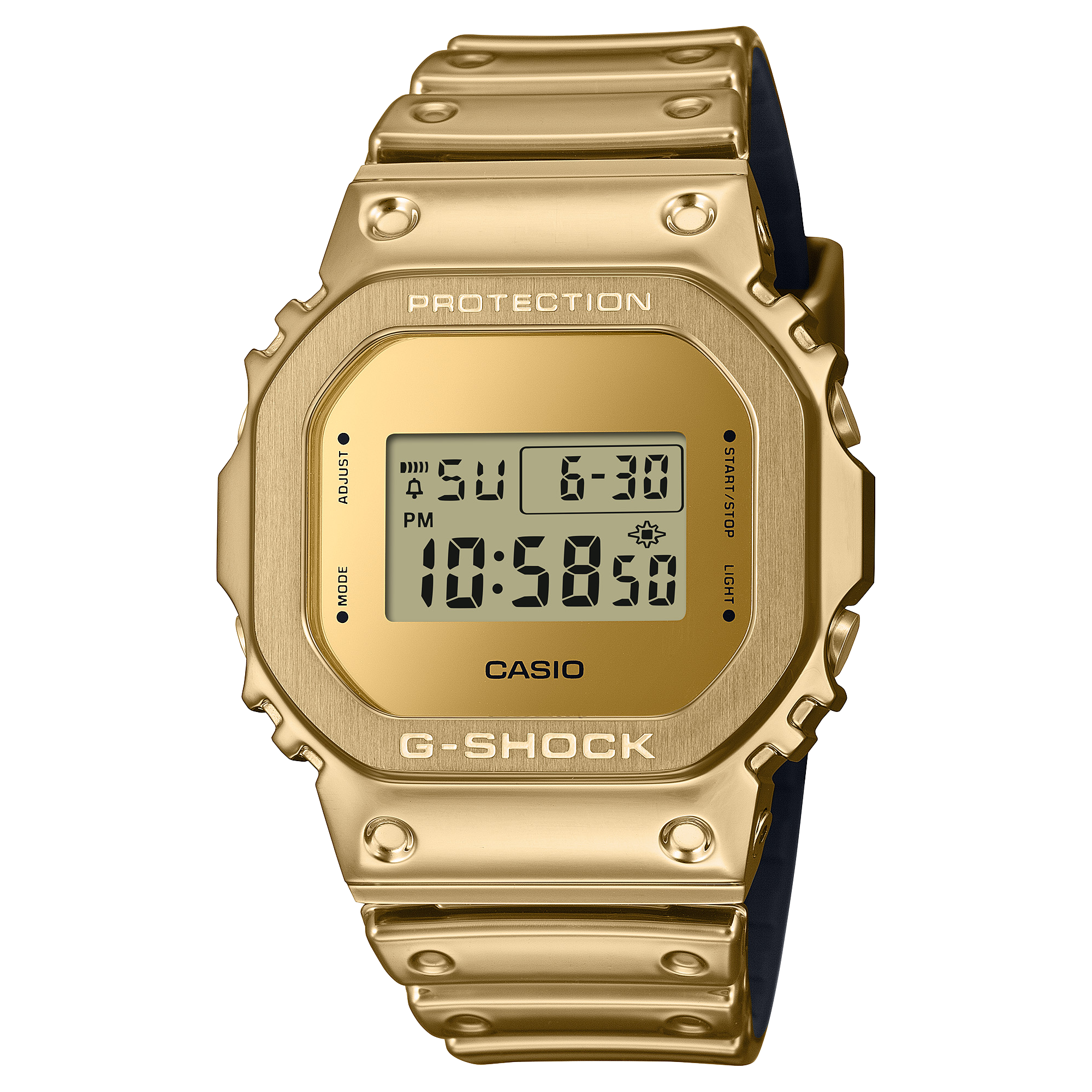 CASIO G-Shock Digital Gold Tone Stainless Case and Gold Tone Tough Silicone Band 200M WR - GM5600YMG-9D G-SHOCK 