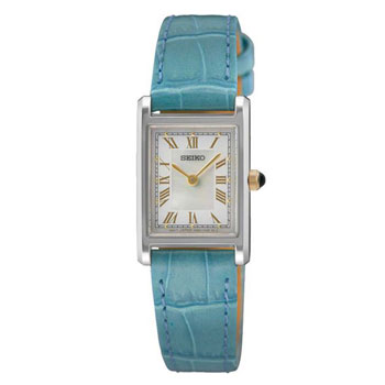 Seiko Ladies Classic Quartz White Dial Blue Leather Strap Watch - SWR101P1 G-SHOCK 