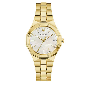 Bulova Classic White Dial Gold Tone Case & Band, Mother of Pearl Dial 100m WR - 97M119 G-SHOCK 
