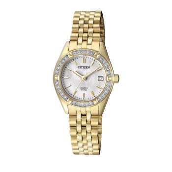 Citizen Ladies Quartz Gold Case & Band, Mother of Pearl Dial, Date - EU6062-50D G-SHOCK 