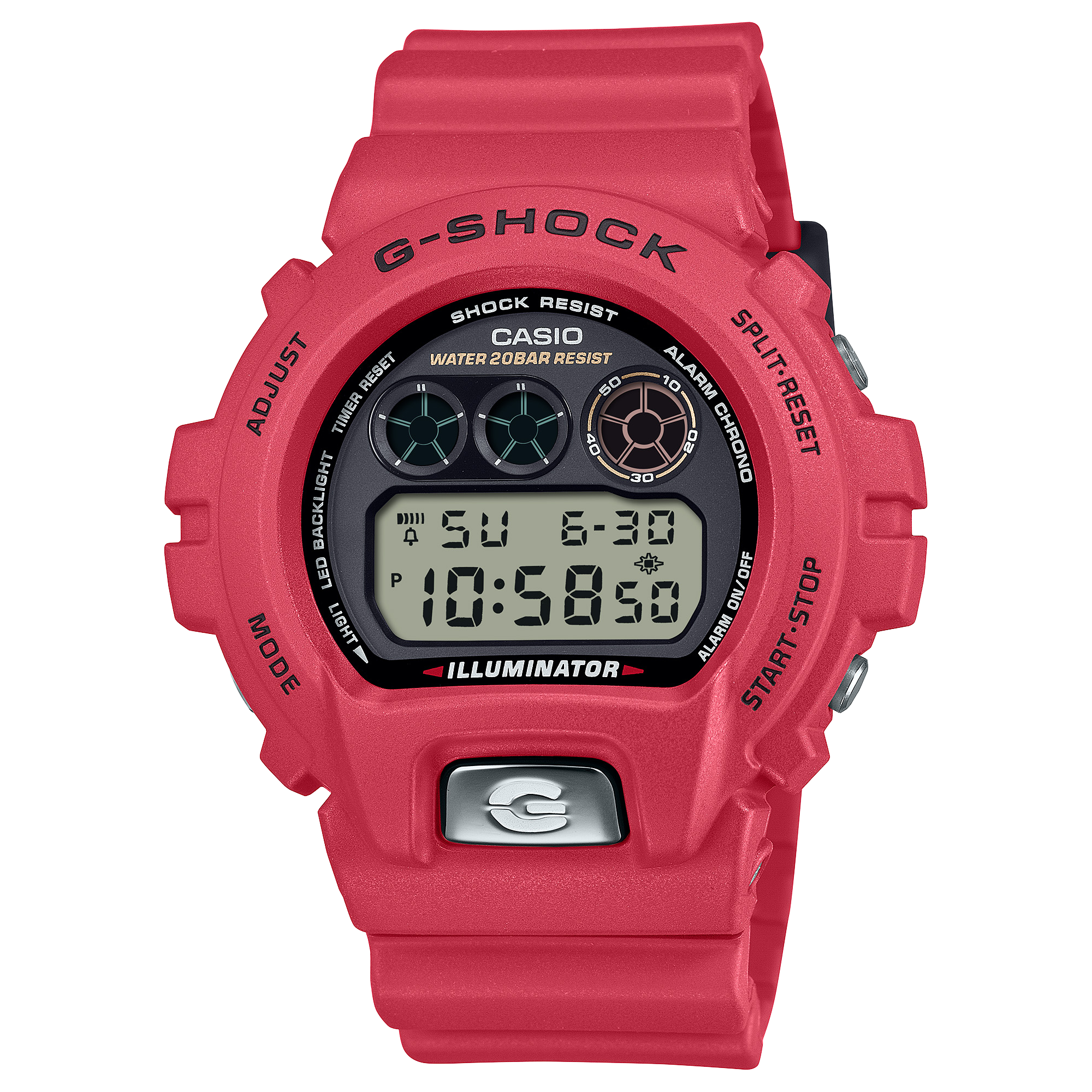 G-Shock Digital 6900 Series 30 Year Anniversary Red Case & Band, 200M WR - DW6900TR-4D G-SHOCK 