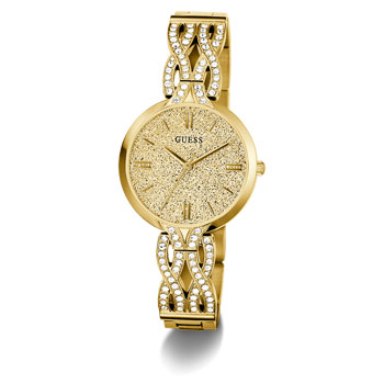 Guess Ladies Coral Glitz Gold Tone Watch - GW0868L2 GUESS 