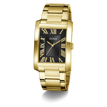 Guess Gents Clyde Black Dial, Gold Tone Case & Band - GW0896G2 GUESS 