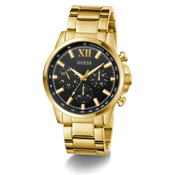 Guess Gents Walker Black Dial, Gold Tone Multi-Function Watch - GW0900G3 GUESS 