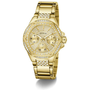 Guess Ladies Envy Gold Tone Rhinestone Multifunction Watch - GW0878L2 GUESS 