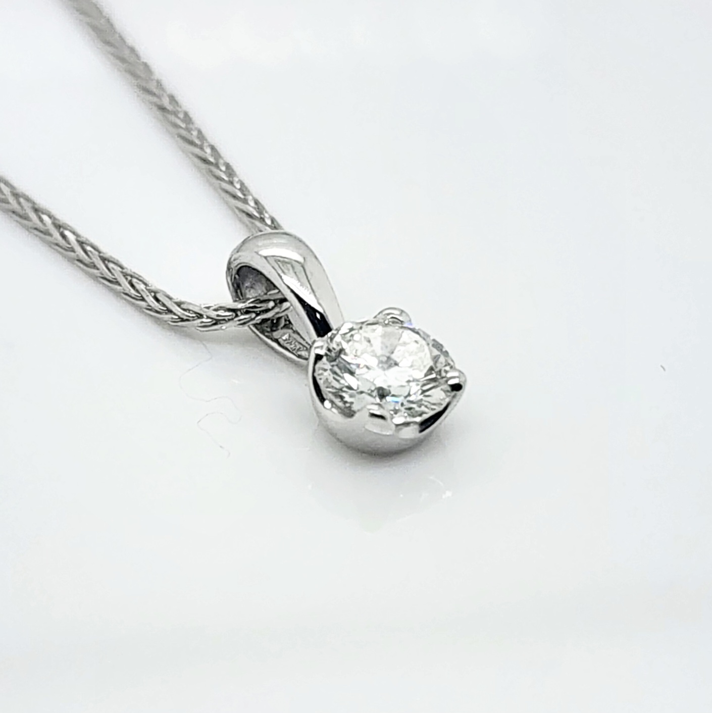 Round Brilliant 0.37ct Lab Grown Four Claw Stud Diamond Pendant 9ct White Gold - CYP3727 Gold Earrings Round Brilliant 0.37ct Lab Grown Four Claw Stud Diamond Pendant 9ct White Gold - CYP3727 Gold Earrings