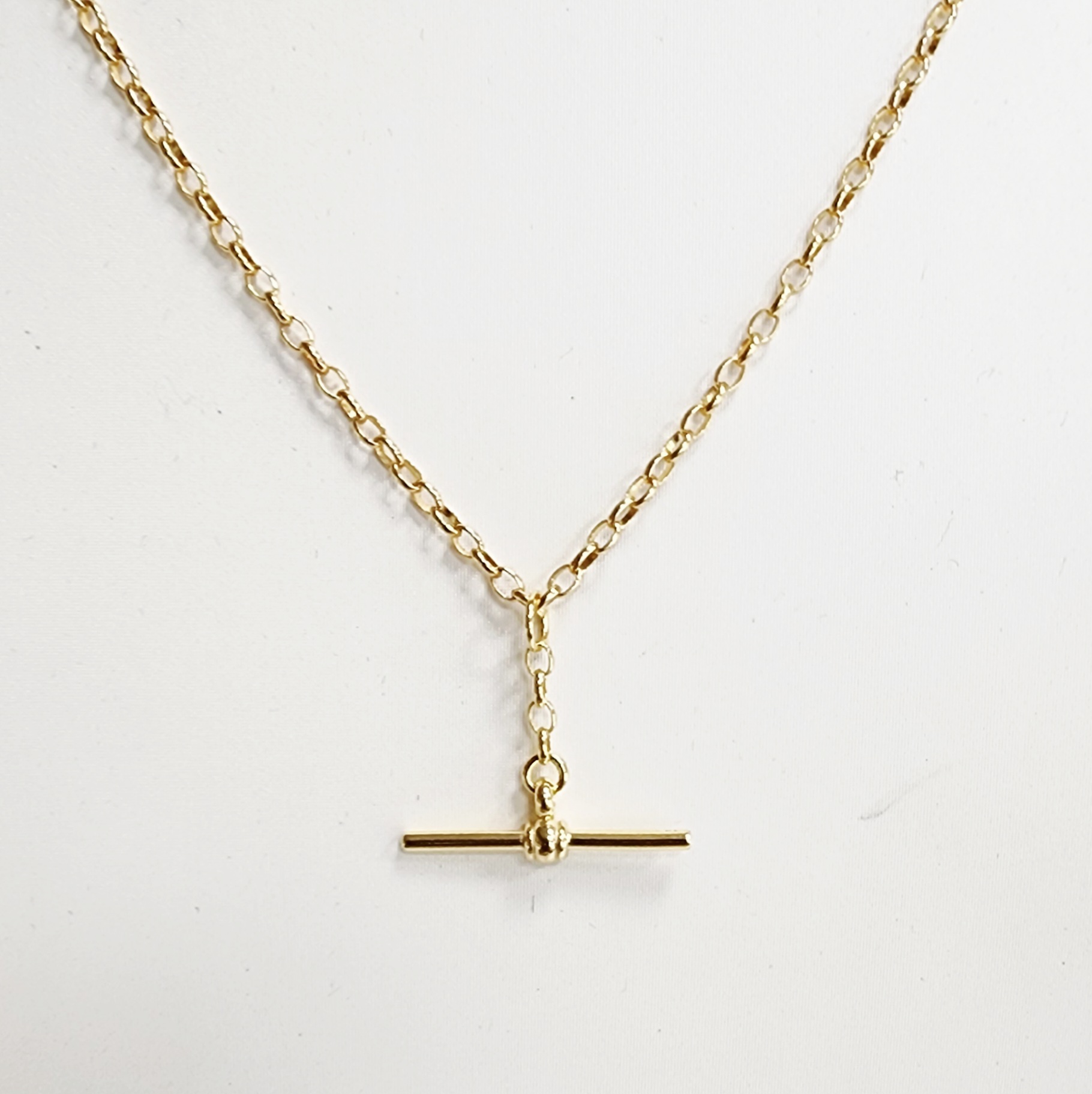 9ct Yellow Gold T-Bar Necklace – BO1 Oval Belcher, 50cm - 9YBO1FOB Gold Pendants 9ct Yellow Gold T-Bar Necklace – BO1 Oval Belcher, 50cm - 9YBO1FOB Gold Pendants