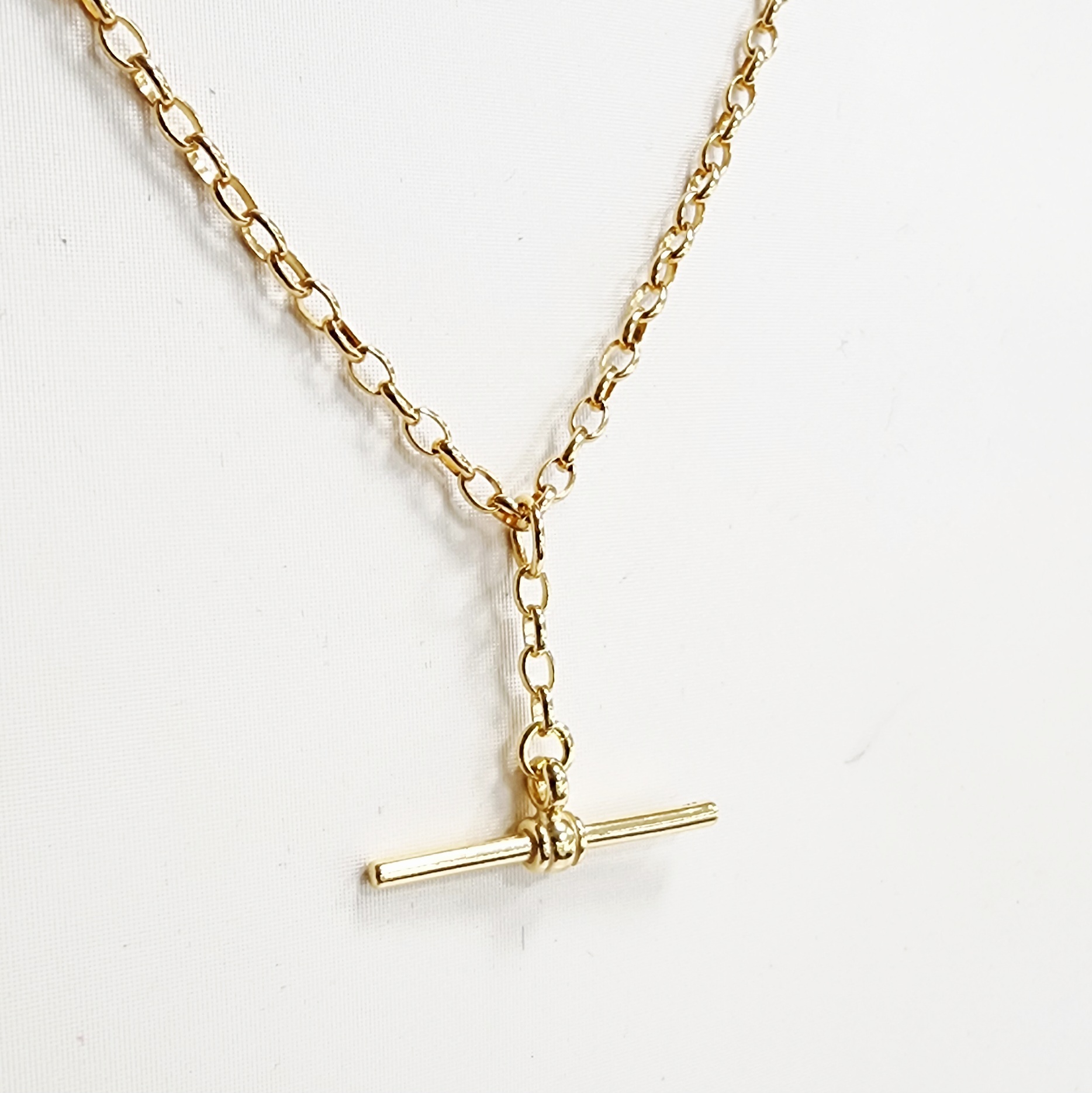 9ct Yellow Gold T-Bar Necklace – BO1 Oval Belcher, 50cm - 9YBO1FOB Gold Pendants 9ct Yellow Gold T-Bar Necklace – BO1 Oval Belcher, 50cm - 9YBO1FOB Gold Pendants