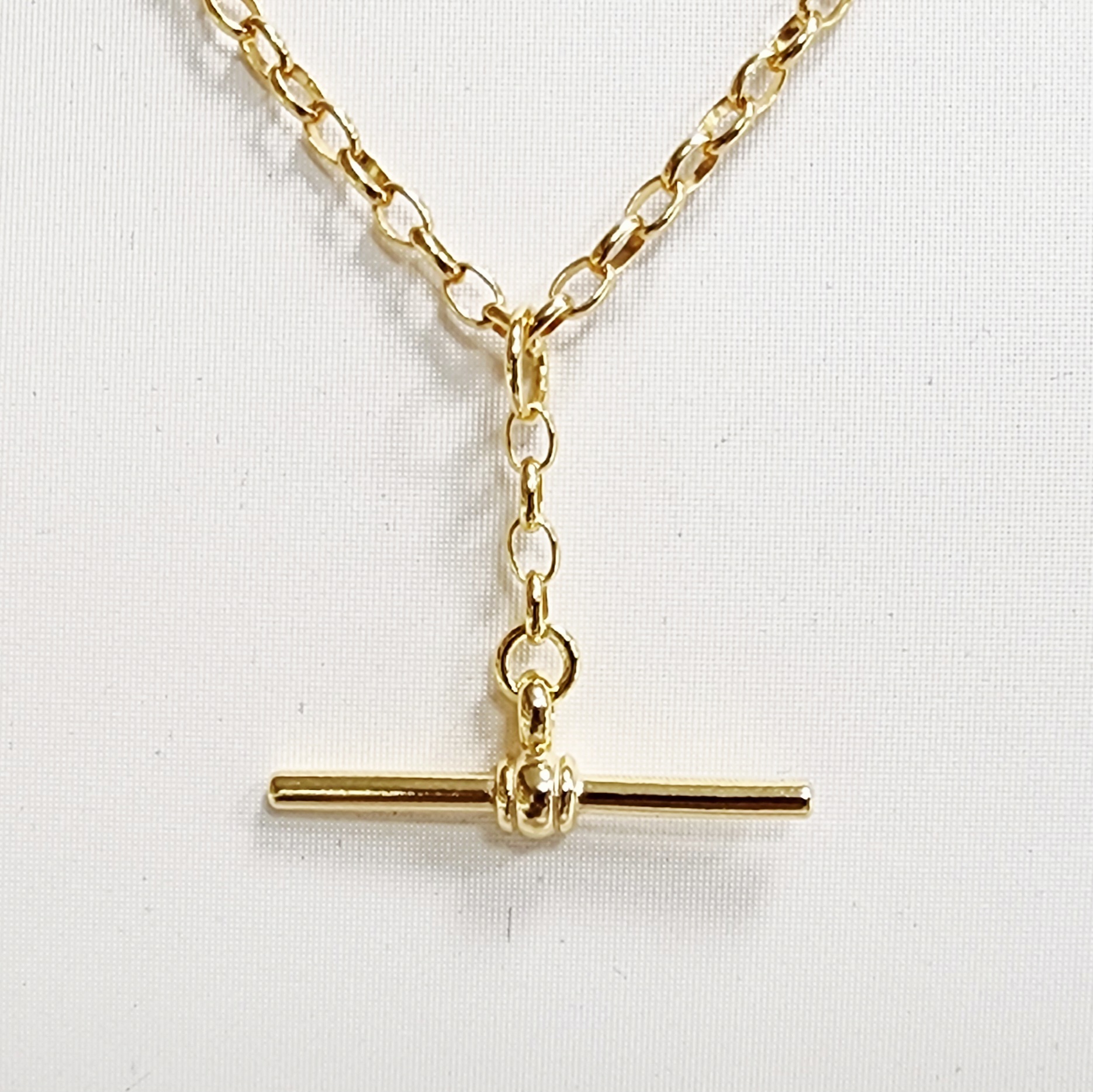 9ct Yellow Gold T-Bar Necklace – BO1 Oval Belcher, 50cm - 9YBO1FOB Gold Pendants 9ct Yellow Gold T-Bar Necklace – BO1 Oval Belcher, 50cm - 9YBO1FOB Gold Pendants