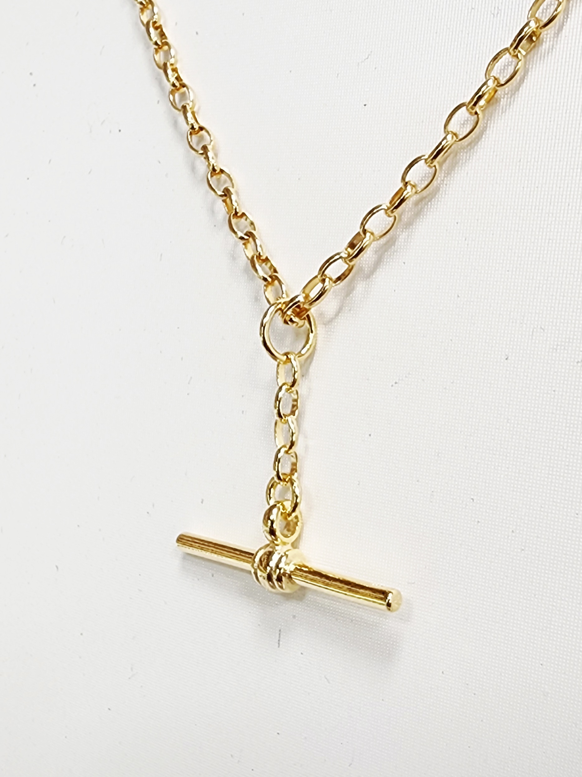 9ct Yellow Gold T-Bar Necklace – BO1 Oval Belcher, 50cm - 9YBO1FOB Gold Pendants 9ct Yellow Gold T-Bar Necklace – BO1 Oval Belcher, 50cm - 9YBO1FOB Gold Pendants