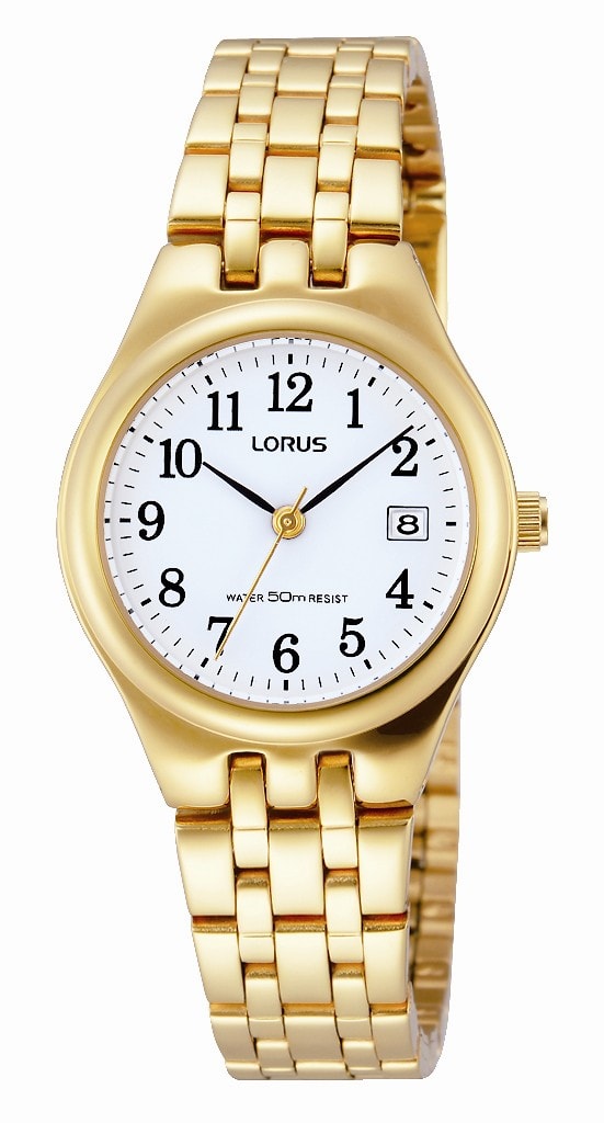 Lorus Ladies Gold-Tone Full Figure Analogue with Date Watch - RH786AX-9 WATCH 