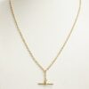 9ct Yellow Gold T-Bar Necklace – BO1 Oval Belcher, 50cm - 9YBO1FOB