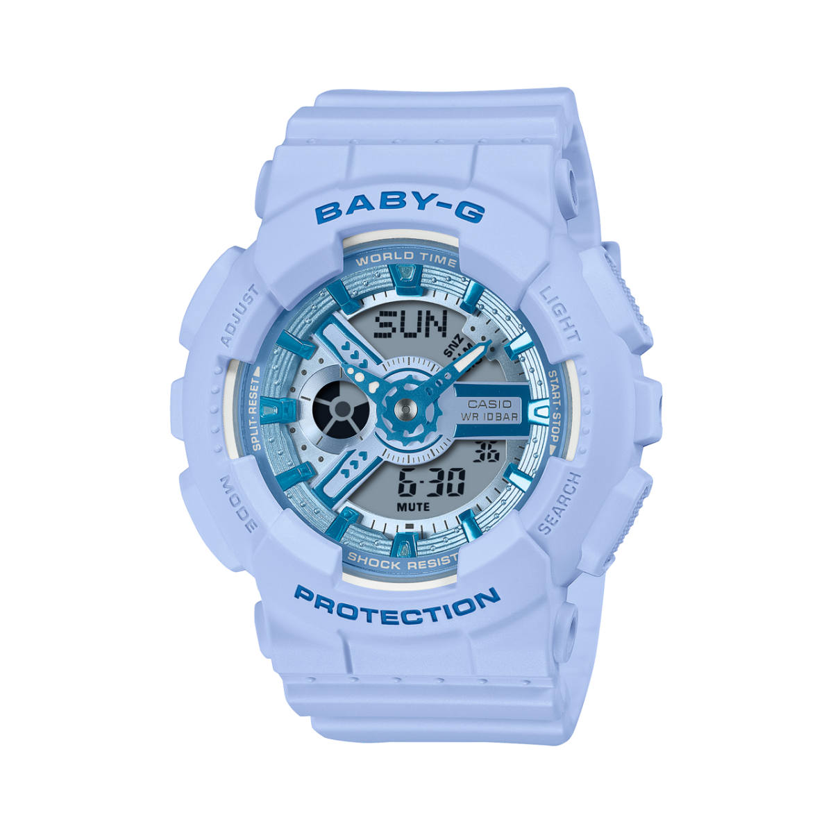 Casio Baby-G Duel Time Y2k Inspired Blue Case & Band 100M WR Watch - BA110YK-2A G-SHOCK 