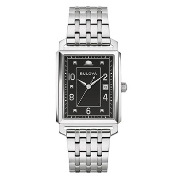 Bulova Frank Sinatra Limited Edition Black Dial, Stainless Steel Case & Band - 96B461 9ct Gold Ring, Gold Jewellery, Gold Rings 