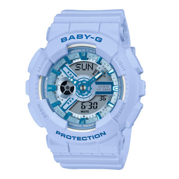 Casio Baby-G Duel Time Y2k Inspired Blue Case & Band 100M WR Watch - BA110YK-2A G-SHOCK 