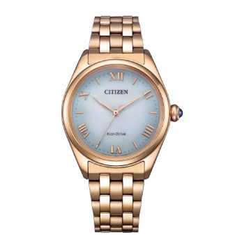Citizen Eco-Drive Ladies Rose Gold Stainless Steel Watch - EM1143-81X 9ct Gold Ring, Gold Jewellery, Gold Rings 