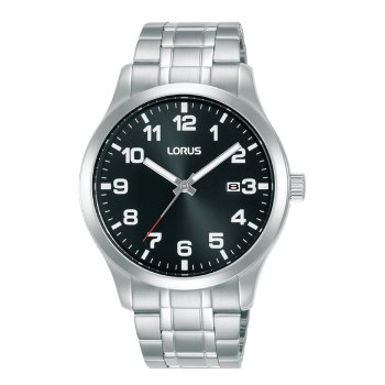 Lorus Gents Daywear Black Dial Full Figure Analogue with Date Watch - RH929PX-9 WATCH 
