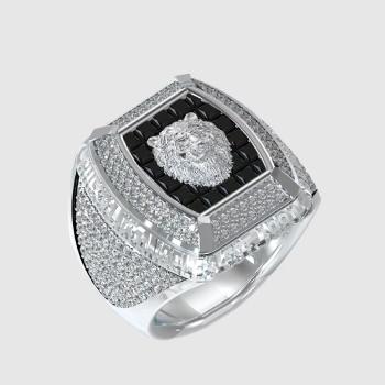 14mm Lion Pave Signer Guess Ring Stainless Steel - JUMR05002JWST62 CASIO 