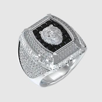 14mm Lion Pave Signer Guess Ring Stainless Steel - JUMR05002JWST66 CASIO 