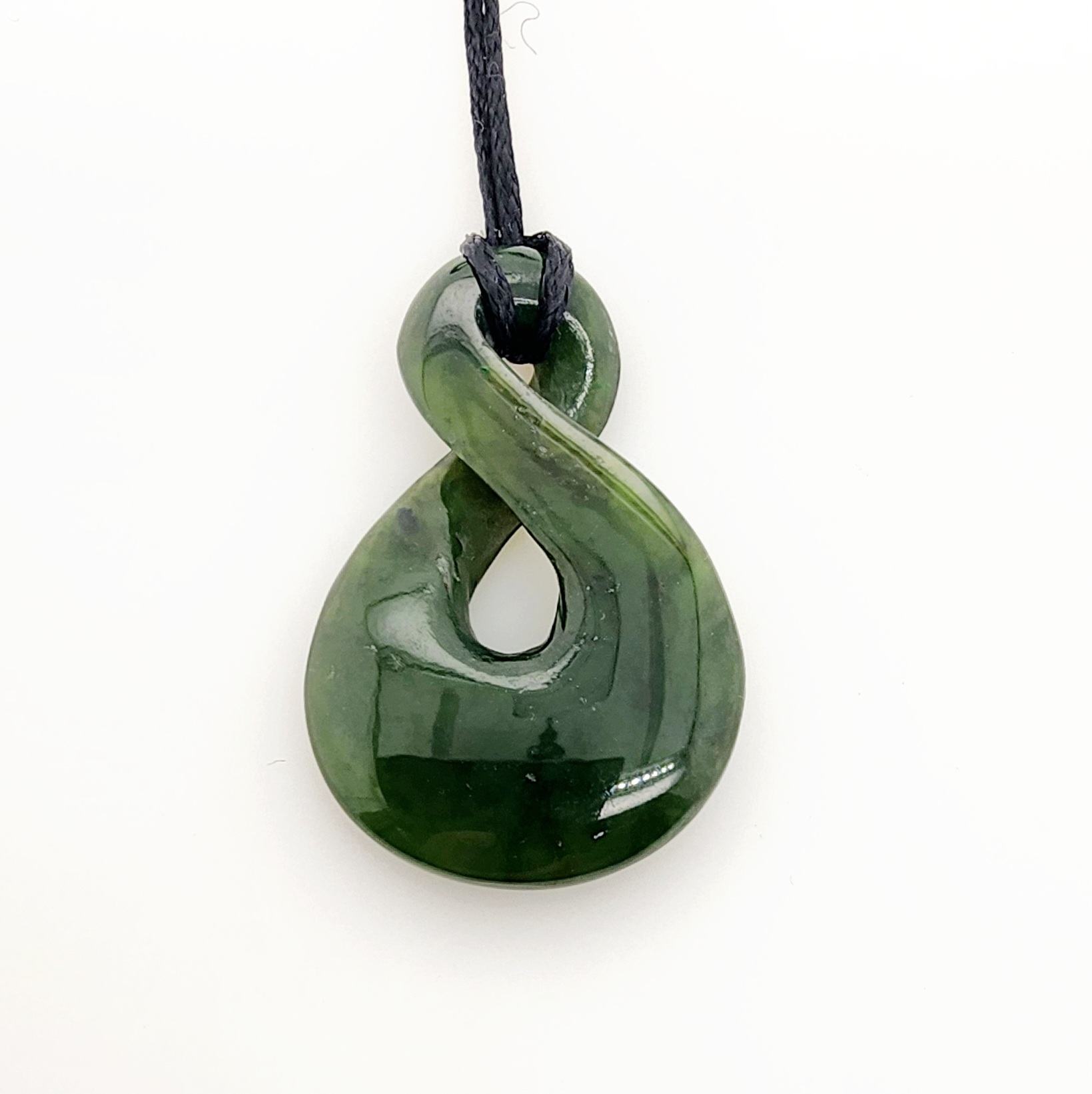 New Zealand Pounamu Single Twist Necklace - PT3072.55 Greenstone?Jewellery 